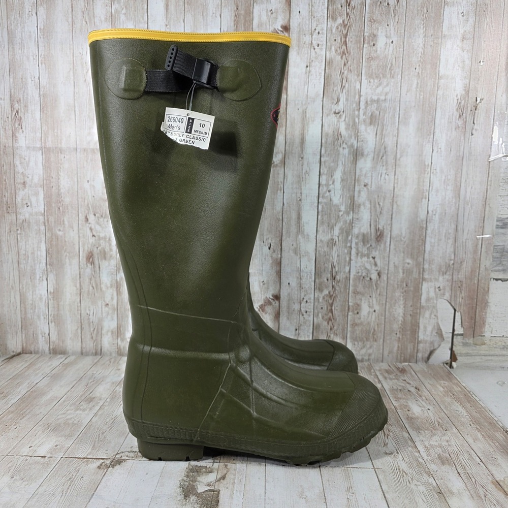 LaCrosse Burly Classic 18 Inch Rubber Hunting Boots OD Green Mens 10 266040